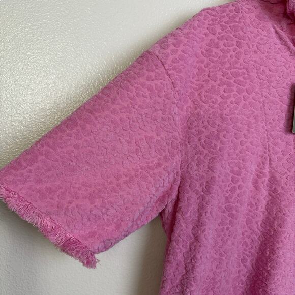 Dress Blank Terry Robe Dress Womens XS Pink Toweling Resort Beach Swim NWT - Picture 6 of 13